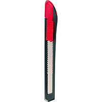 Нож канцелярский START 9мм пласт корпус мех фиксатор лезвия блистер серый с красным