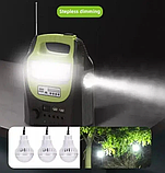 Кемпінговий ліхтар портативний GDPLUS GD-8071 / Зарядна станція GDPLUS/Ліхтар із сонячною панеллю, фото 3