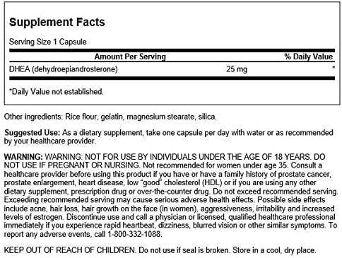 (уцінка термін по 9.23) Для підвищення тестостерону Swanson DHEA 25 мг 120 капс., фото 2