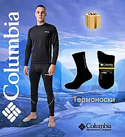 Термобілизна зимова Columbia чоловіча на флісі до -25 C чорна