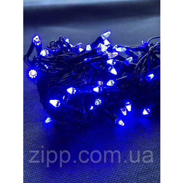 Гірлянда конус 300 LED Синій, Чорний провід