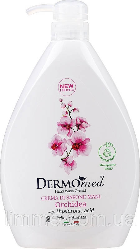 Крем-мило DERMOMED crema di sapone mani orchidea "Кашемір і орхідея" 1 л