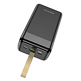 Універсальна зарядна батарея Power bank Borofone BJ19B PD20W+QC3.0 30000 mAh (Чорний), фото 3