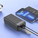 Універсальна зарядна батарея Power bank Borofone BJ19B PD20W+QC3.0 30000 mAh (Чорний), фото 5