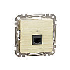 Комп'ютерна розетка одномісна RJ45 береза [SDD180451] ABS-UV Sedna Design&Element Шнейдер Електрік