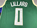 Зелена баскетбольна майка Ліллард 0 Мілуокі Бакс Nike Lillard Milwaukee Bucks NBA, фото 3