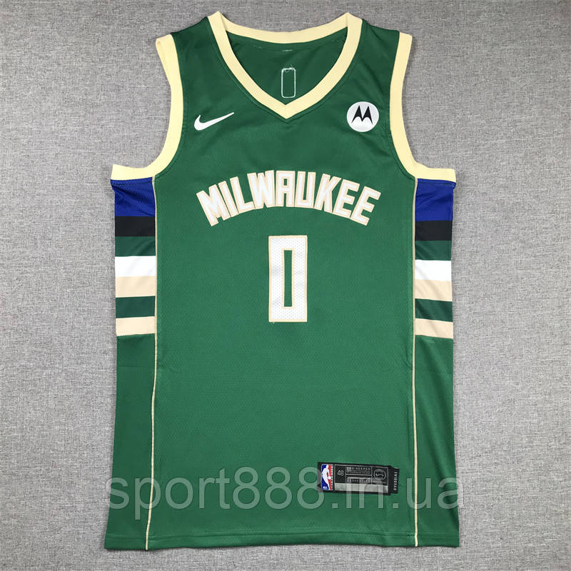 Зелена баскетбольна майка Ліллард 0 Мілуокі Бакс Nike Lillard Milwaukee Bucks NBA