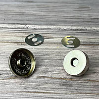 Кнопка магнитная 18 мм с крышкой Никель (100шт)