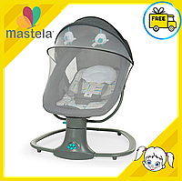 Детский укачивающий центр шезлонг качели Mastela 8105 с музыкой, таймером, на радиоуправлении, Bluetooth, USB