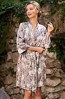Женский шелковый халат с поясом Mia-Amore Gracia 3583 L/XL