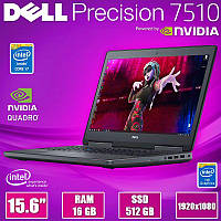 АКЦІЯ! Ігровий Ноутбук Dell Precision 7510 15.6" Full HD i7 6820HQ Nvidia Quadro M2000M 16GB 512GB SSD