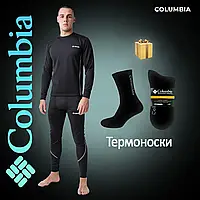 Термобілизна зимова Columbia чоловіча на флісі до -25 C чорна