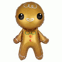 Фольгована кулька велика фігура Пряник 107х69см Flexmetal в упаковці