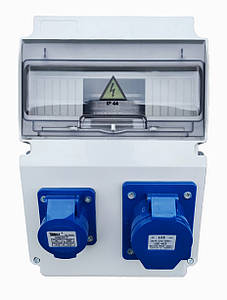 Купить Щит на 10 модулів з розетками 220В-380В 16-32А, з