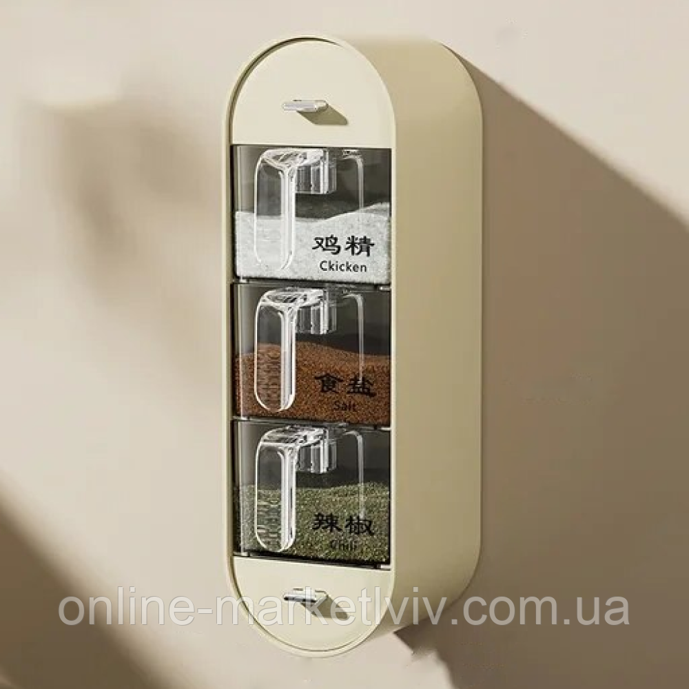 Настінний органайзер для спецій Spice organizer, Білий / Підвісний органайзер для круп / Органайзер для кухні