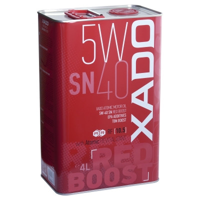 Синтетична олива XADO Atomic Oil 5W-40 SN RED BOOST 4л, ХА 26269