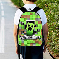 Рюкзак дитячий майнкрафт "Minecraft" 34х27см, міський ранець для хлопчика з принтом (0281)