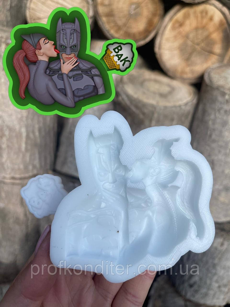 Ексклюзив! Силіконовий молд для шоколаду та ін "Бетмен 2д формат", фото 1