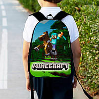Рюкзак дитячий майнкрафт "Minecraft" 34х27см, міський ранець для хлопчика з принтом (0284)