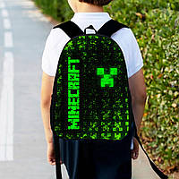 Рюкзак дитячий майнкрафт "Minecraft" 34х27см, міський ранець для хлопчика з принтом (0285)