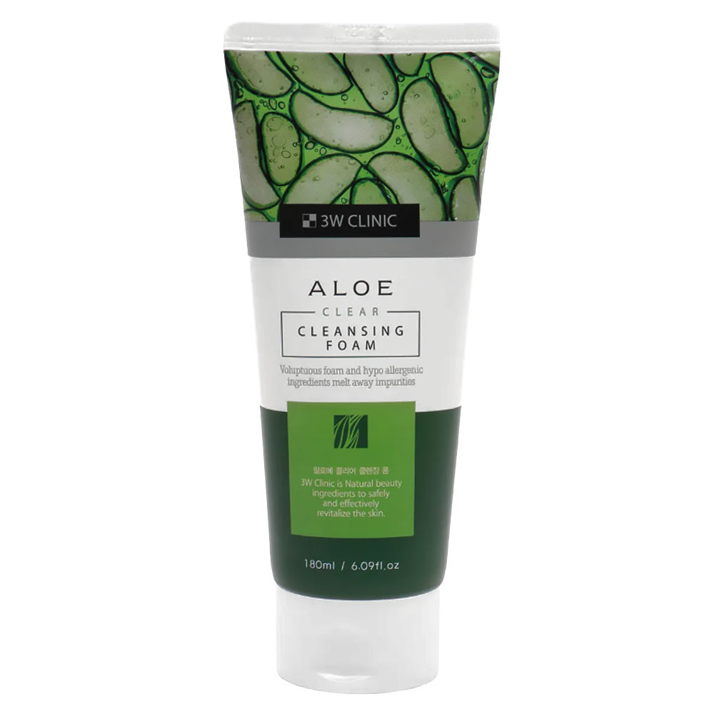Пінка для вмивання з екстрактом алое 3W Clinic Aloe Clear Cleansing Foam 180 мл