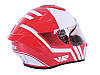 Шолом VIRTUE MD-813, інтеграл (червоно-білий, size M), фото 4