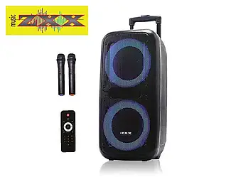 Акустична переносна колонка ZXX-7575 60Вт 12" 80х39х33см USB/SD/FM/BT/TWS/2MIC/ДК 1шт 8163