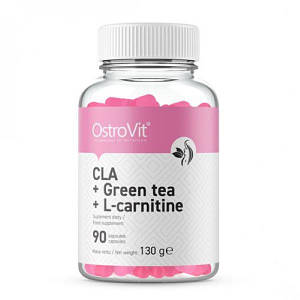 Жироспалювач OstroVit L-Carnitine + CLA + Green Tea 90 caps