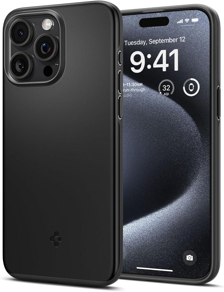 Чохол Spigen для iPhone 15 Pro - Thin Fit, Black (ACS06686)