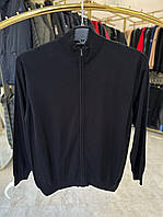 Чоловіча кофта-светр на змійці Tony Montana 3046ч (батал) 3-7XL чорна