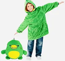 Дитяча толстовка халат іграшка плед 2 в 1 Huggle Pets Hoodie 8-12 років Зелений