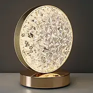 Настільний Круглий кришталевий світильник із сенсорним керуванням Creatice Table Lamp19, фото 2