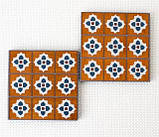 Мініатюра підлога 9*9 см Руда з візерунком, фото 2