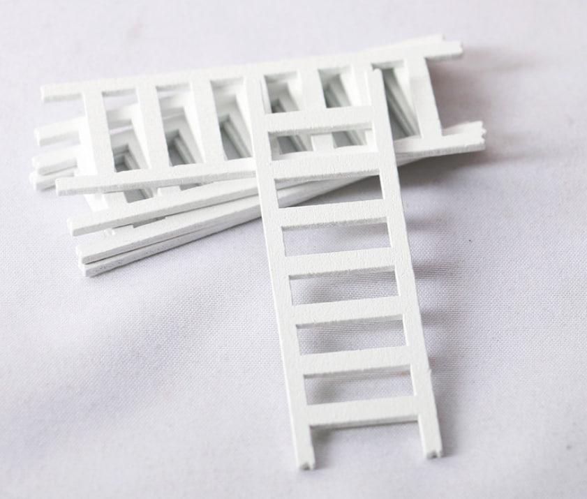Мініатюра сходи маленькі 6*2 см Біла, фото 1