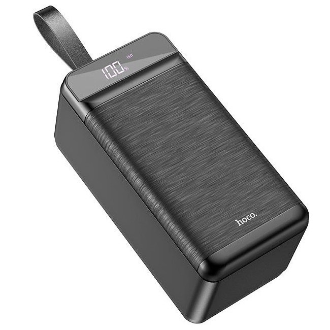 Павербанк 80000mAh УМБ Power Bank Hoco DB31A 3USB Type-C Lightning Black, фото 1