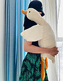 М'яка іграшка подушка Гусь-обіймусь плюшева 70 см Білий (45495-E), фото 8
