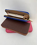Жіночий гаманець на блискавці малиновий із якісної екошкіри, фото 4