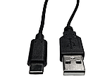 Кабель USB 2.0 AM to USB Type-C QC 2.4A 1 м для заряджання, живлення та синхронізації чорний, фото 2