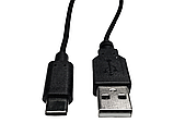 Кабель USB 2.0 AM to USB Type-C QC 1.5A 1м шнур швидкої зарядки живлення синхронізації чорний, фото 3