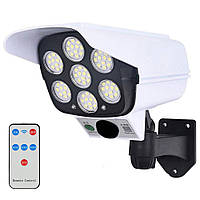 Вуличний ліхтар на сонячній батареї + пульт, 77 COB, CL 877B / Настінний світильник у вигляді камери