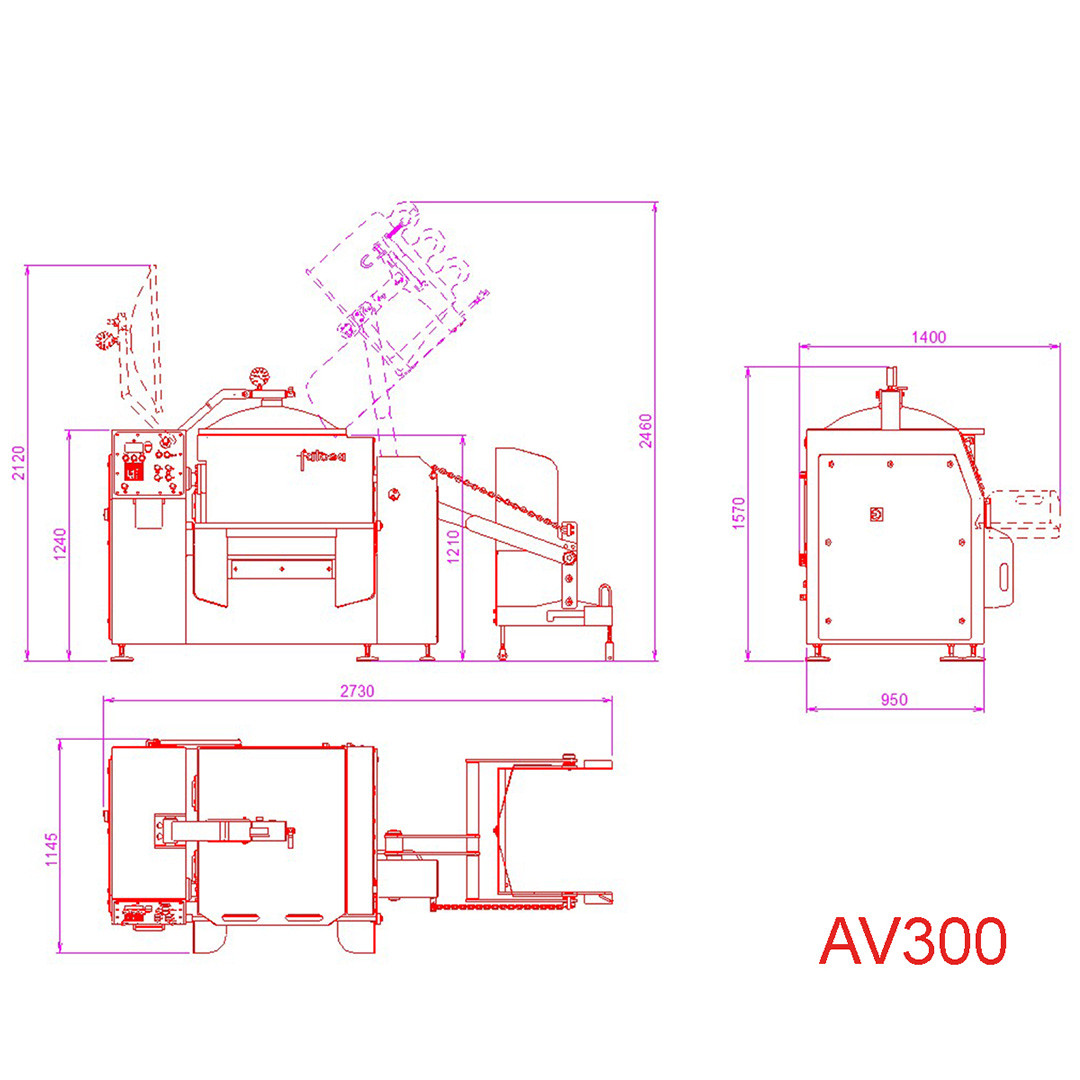 Вакуумні фаршемішалки AV300, AV600 і AV900 - фото 4 - id-p2008244373