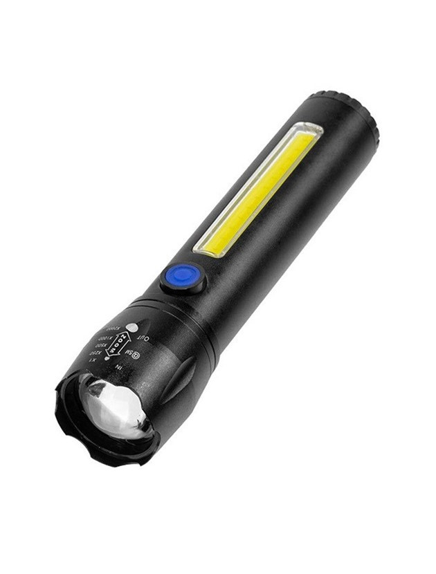 Ліхтар ручний X-BALOG BL-C62 XPE+COB із вбудованим акумулятором та зарядкою від USB (54678-E)