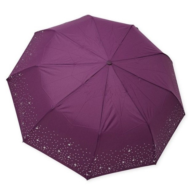 Парасолька напівавтомат Frei Regen FAS3027 жіноча на 9 спиць Зірочки з горошком (88860-5-E) Фіолетовий, фото 1