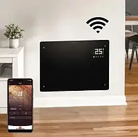 Конвекторный обогреватель Volt Polska 2в1 TermoGlass Pro 2000W Wi-Fi SMART Black Обогреватель электрический