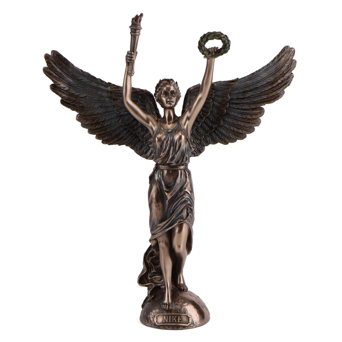 Колекційна статуетка "Ніка - богиня перемоги" бронзового кольору від італійського бренду Veronese 32 см, фото 1