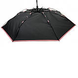 Парасолька жіноча автомат Susino 16301AC 8 спиць (88846-5-E) Чорний з рожевою облямівкою, фото 5