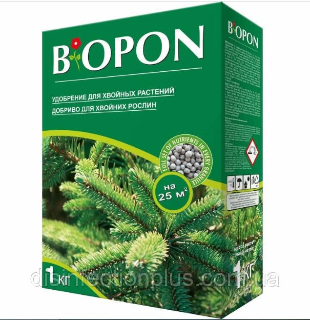 Добриво гранульоване BIOPON для хвойних рослин 1 кг