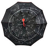 Зонт жіночий напівавтомат Bellissimo M19302 Зоряне небо 10 спиць (88891-6-E) Червоний, фото 5