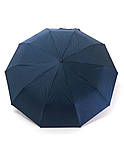 Парасолька автомат чоловіча Parachase №3214 на 10 спиць з дерев'яною ручкою-гак (88818B-E) Синій, фото 2