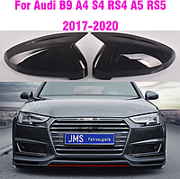 Накладки на зеркала AUDI (Ауди) A4 B9, A5 F5 (2017-2023) Черный глянец - ABT-Style